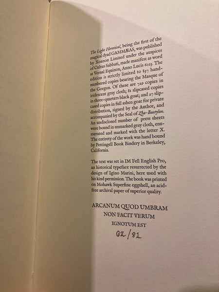 Lux Haeresis (Deluxe edition) by Daniel A. Schulke.