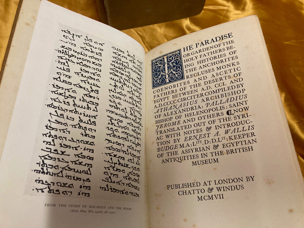 The Paradise of the Holy Fathers by Ernest A. Wallis Budge