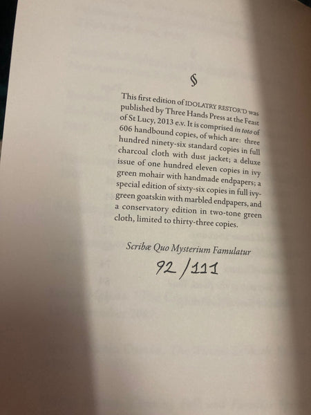 Idolatry Restor'd (Deluxe edition) by Daniel A. Schulke