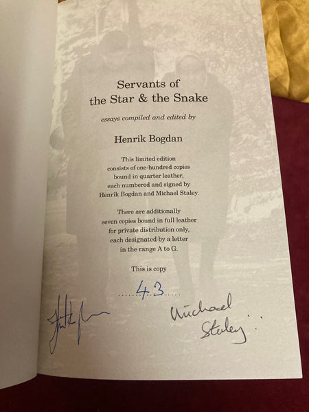 Servants of the Star & the Snake (Deluxe edition) by Henrik Bogdan (ed)