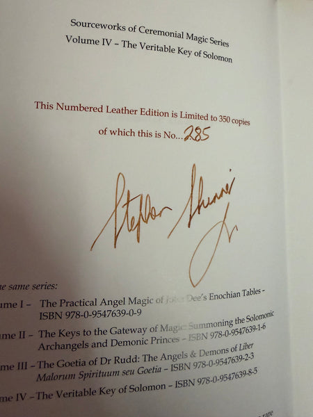 The Veritable Key of Solomon (signed deluxe edition) by Stephen Skinner & David Rankine