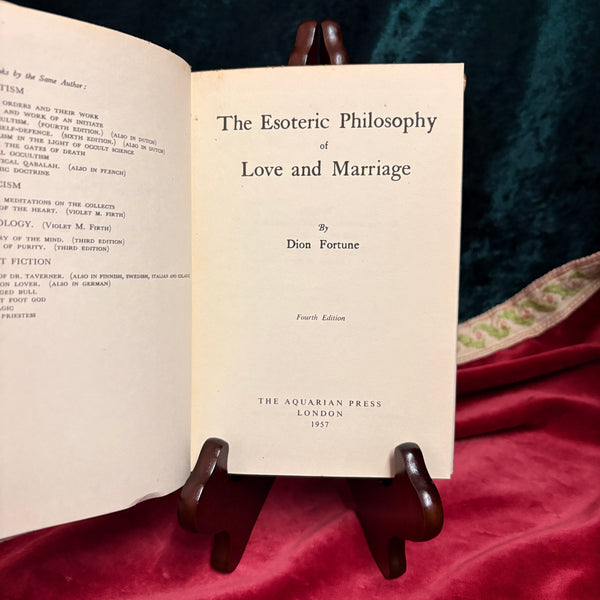 Esoteric Philosophy of Love and Marriage by Dion Fortune